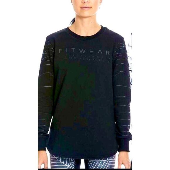 FITWEAR FASHION - NWT L Sz M+ (12) Long Sleeve Slouch Top (Fleece Lined) - Picture 3 of 16